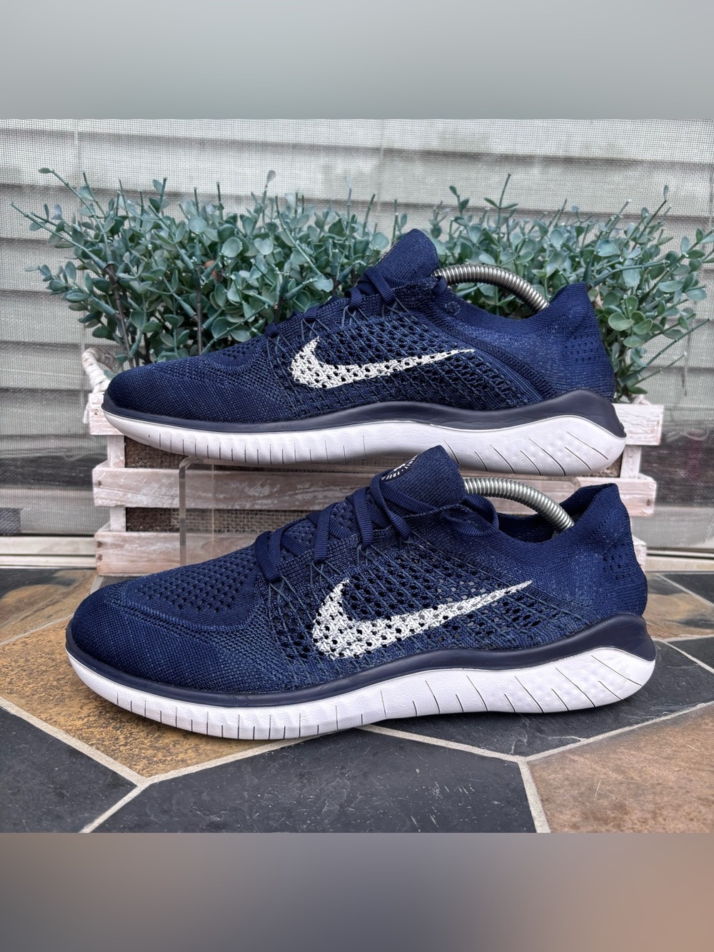 Nike Free RN Flyknit 2018 'College Navy' running shoes